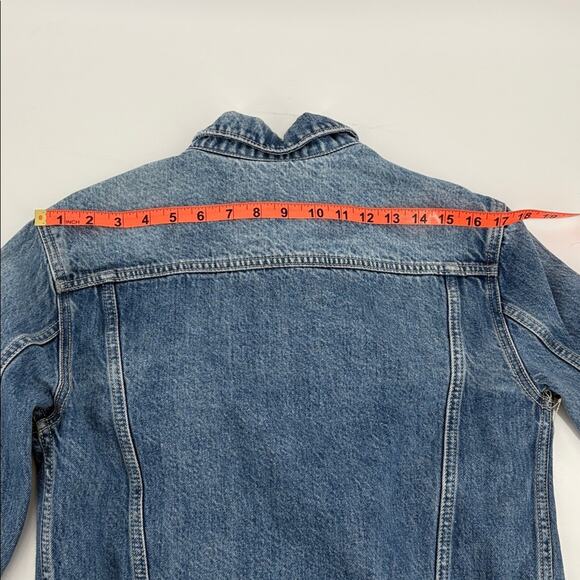 Anthropologie Pilcro Women’s Oversized Denim Jean Trucker Jacket Size XS - Picture 16 of 16